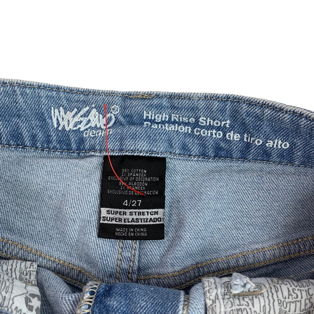 Mossimo High Rise Patriotic Denim Shorts Size 4/ 27 - Picture 6 of 7